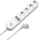 Мережевий фільтр-подовжувач ColorWay 4 розетки/4 USB White (CW-CHE44W) - изображение 1