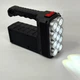 Фонарь аккумуляторный 11 LED+COB с солнечной панелью, мощный ручной фонарь-прожектор с 3 боковыми COB-панелями для дома, дачи, кемпинга и аварийного освещения, USB-зарядка Черный, LF-1780 - изображение 3