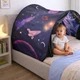 Палатка на кровать детская Космос Dream Tents, игровой складной тент-домик для односпальной кровати со шторками и фиксаторами под матрас Фиолетовый, CDT-26 - изображение 5