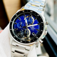 Чоловічий годинник Casio Edifice EFV-600D-2A синій 100 м - зображення 3