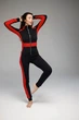 Женская пижама пожама SweetJama Desire Stripe с карманом на попе М черная - изображение 4