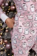 Женская пижама пожама SweetJama Frozy с карманом на попе и капюшоном М розовые коты - изображение 4