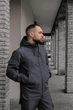 Куртка чоловіча SoftShell легка, сірого кольору, водонепроникна легка куртка з матеріалу софтшел для осені XL - зображення 3