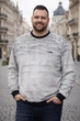 Fibak Светр чоловічий світло сірий великих розмірів 2XL - зображення 1