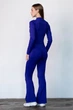 Женские леггинсы клеш с push-up эффектом Giulia Flexing leggins «Sculpt Flare» YZ168 M Navy blue, бесшовные леггинсы, спортивные, с высокой посадкой - изображение 6