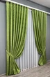 Комплект готовых штор VR-Textil Жаккард Мрамор Al1 № 1907ш Оливковый 200х290 см 2 шт (32-327) - изображение 3
