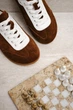 Женские замшевые кроссовки PARADIZE SHOES коричневого цвета на двухцветной подошве 40 размер (стелька 26,6 см) - изображение 5