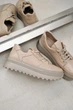 Женские демисезонные кеды PARADIZE SHOES из темно-бежевой кожи на высокой подошве 36 размер (стелька 23,4 см) - изображение 2