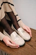 Женские элегантные лаковые кожаные туфли PARADIZE SHOES бежевого цвета с декоративной пряжкой спереди 37 размер (стелька 24,5 см) - изображение 7