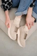 Демисезонные замшевые кроссовки PARADIZE SHOES светло-бежевого цвета на высокой подошве 38 размер (стелька 25,1 см) - изображение 1