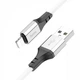 Кабель Hoco X86 Spear silicone charging data cable USB to Lightning (для iPhone 5 6 7 8 X) Белый - изображение 1