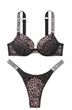 Комплект білизни Victoria’s Secret Shine Push-up Чорний з коричневим 36D-S - изображение 1