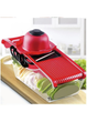Овочерізка ручна Mandoline Slicer на 1.5 л 6в1 для овочів і фруктів з контейнером слайсер терка міні комбайн Червона - зображення 5