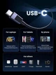 Кабель USB Type-C UGREEN L513 1м 240W 480Mbps чорний (LKMTR_885563) - зображення 3