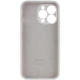Чохол Silicone Premium case з захистом камери для iPhone 13 Pro Max Full Camera Protective white 9746 - изображение 6