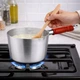 Ковш алюминиевый 1.6 л с деревянной ручкой для электрической и газовой плиты - изображение 5