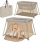 Манеж-кровать 3 в 1 Lionelo Alice Beige Olive (LO-ALICE BEIGE OLIVE) - изображение 4
