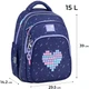 Рюкзак школьный Kite Education 763M для девочки Фиолетовый 39x29.5x14.2см 15л легкий Ортопедический 1-4 класс спинка Ergo Kids (K26-763M-2) - изображение 2