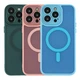 Протиударний Чохол TPU+PC Magnetic Matte Camera Lens with Magsafe для iPhone 14 Black - зображення 2