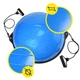 Балансувальна платформа (півсфера) Cornix Bosu Ball 58 см з еспандерами XR-0457 Blue - зображення 6