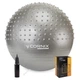 Мяч для фитнеса (фитбол) Cornix 55 см полумассажный Anti-Burst XR-0463 Silver - изображение 1