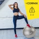 Мяч для фитнеса (фитбол) Cornix 55 см полумассажный Anti-Burst XR-0463 Silver - изображение 3