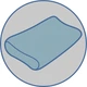 Подушка ортопедическая Olvi Облако J2524 Серая с эффектом памяти 49x33x11 см (10808_2524С) - изображение 4