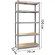 Стелаж металевий 150х70х30см Siker GoodTool G7030 5 полиць - зображення 9