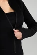 Женский лонгслив на молнии в рубчик Giulia Flex longsleeve "Bare" L96 L Black, спортивный лонгслив, из микрофибры, приталенный - изображение 4
