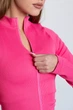 Женский лонгслив на молнии в рубчик Giulia Flex longsleeve "Bare" L96 S Pink-raspberry, спортивный лонгслив, из микрофибры, приталенный - изображение 4