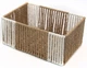 Корзина плетеная Hold&Home прямоугольная 25x17x11 см Бело‑бежевая (HW74791-2) - изображение 1