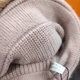 Шапка женская вязаная ангора теплая косая козырек L пудра - изображение 2