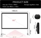 Проекционный экран на подставке 80" 16:9 для проектора HOIN, переносной для дома и улицы - изображение 3