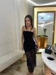 Женское платье с гипюром черное 42-44 р4942.404 - изображение 7