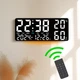 Годинник Deepfox GH-9002 LED цифровий електронний настінний/настільний Будильник Дата Температура Вологість 35х15см білий/чорний - зображення 1