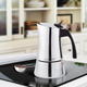 Кавоварка гейзерна 100мл (2 порції) нержавіюча сталь MR-1668-2 Espresso Moka Maestro - зображення 4