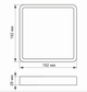 LED Світильник накладний квадратний 18W 5000К 220V VL-DLSS-185 Videx - изображение 3