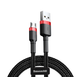 Кабель USB MicroUSB BASEUS CAMKLF-B91 Cafule 2,4A 1м червоний/чорний - изображение 1
