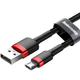 Кабель USB MicroUSB BASEUS CAMKLF-B91 Cafule 2,4A 1м червоний/чорний - изображение 3