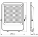 LED Прожектор 150W 5000К 220V сірий VL-F2-1505G Premium Videx - изображение 2