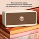 Портативная блютуз колонка в ретро стиле W-King H130 40W маленькая мощная bluetooth система с чипом WDSP 2 режима эквалайзера Защита IP67 бежевая - изображение 7