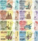 Набір 8 банкнот 100, 200, 500, 1000, 2000, 5000, 10000, 20000 аріарі Мадагаскар 2017 рік UNC - зображення 2