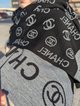 Двосторонній шарф Chanel теплий кашемір+шерсть+віскоза чорний 170×60 см (LUX1069) - изображение 3
