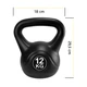 Гиря вінілова Cornix 12 кг XR-0431 Black - зображення 7
