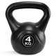 Гиря вінілова Cornix 4 кг XR-0429 Black - зображення 1