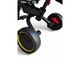 Триколісний дитячий велосипед-коляска 2 в 1 Tricycle 6171 для дітей від 1 року, з батьківською ручкою, піддашком, п’ятиточковими ременями безпеки, м’яким сидінням, підніжками, мішком для речей, чорний - зображення 8