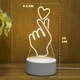 Настольный 3D ночник Heart (светодиодная романтическая лампа-светильник) подарок - изображение 6