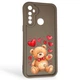 Чехол силиконовый Soft Touch с 3D принтом милый мишка для Realme C3 коричневый (Полная защита камеры) - изображение 1
