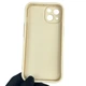 Чехол силиконовый оригинальный Soft Touch с 3D принтом злой котик для Apple iPhone 13 молочный (Полная защита камеры) - изображение 3