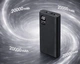 Повербанк 20000 mAh портативный внешний аккумулятор Fast Charging QC PD, USB Type-C, с LED-дисплеем YouWe чорний 2100115 - зображення 1